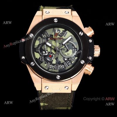 Japan Grade Copy Hublot Big Bang Unico VK Chronograph Watch Rose Gold Black Dial